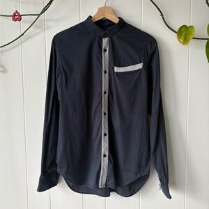 Emporio Armani Navy Casual Button Down Shirt | Medium
